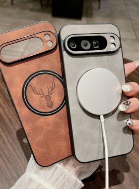 适用于小羊皮麋鹿适用于Google Pixel10proXL磁吸手机壳谷歌Pixel10pro商务9pro保护套9A/8A/7A时尚9proXL肤