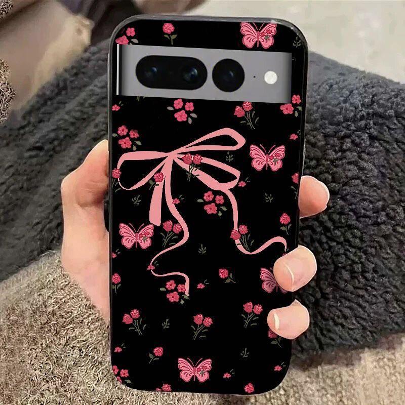 适用于碎花蝴蝶结适用于GooglePixel10proXL手机壳谷歌Pixel10pro复古花朵7pro/8pro小花9A/8A/7A/6A磨砂9pro
