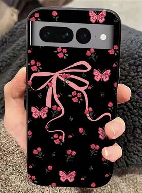 适用于碎花蝴蝶结适用于GooglePixel10proXL手机壳谷歌Pixel10pro复古花朵7pro/8pro小花9A/8A/7A/6A磨砂9pro