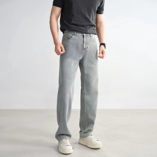 男士定制星空纹直筒高级感牛仔裤