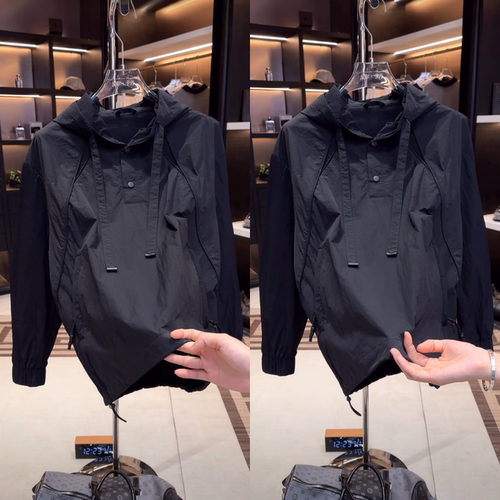 老钱风秋季新款男士连帽卫衣