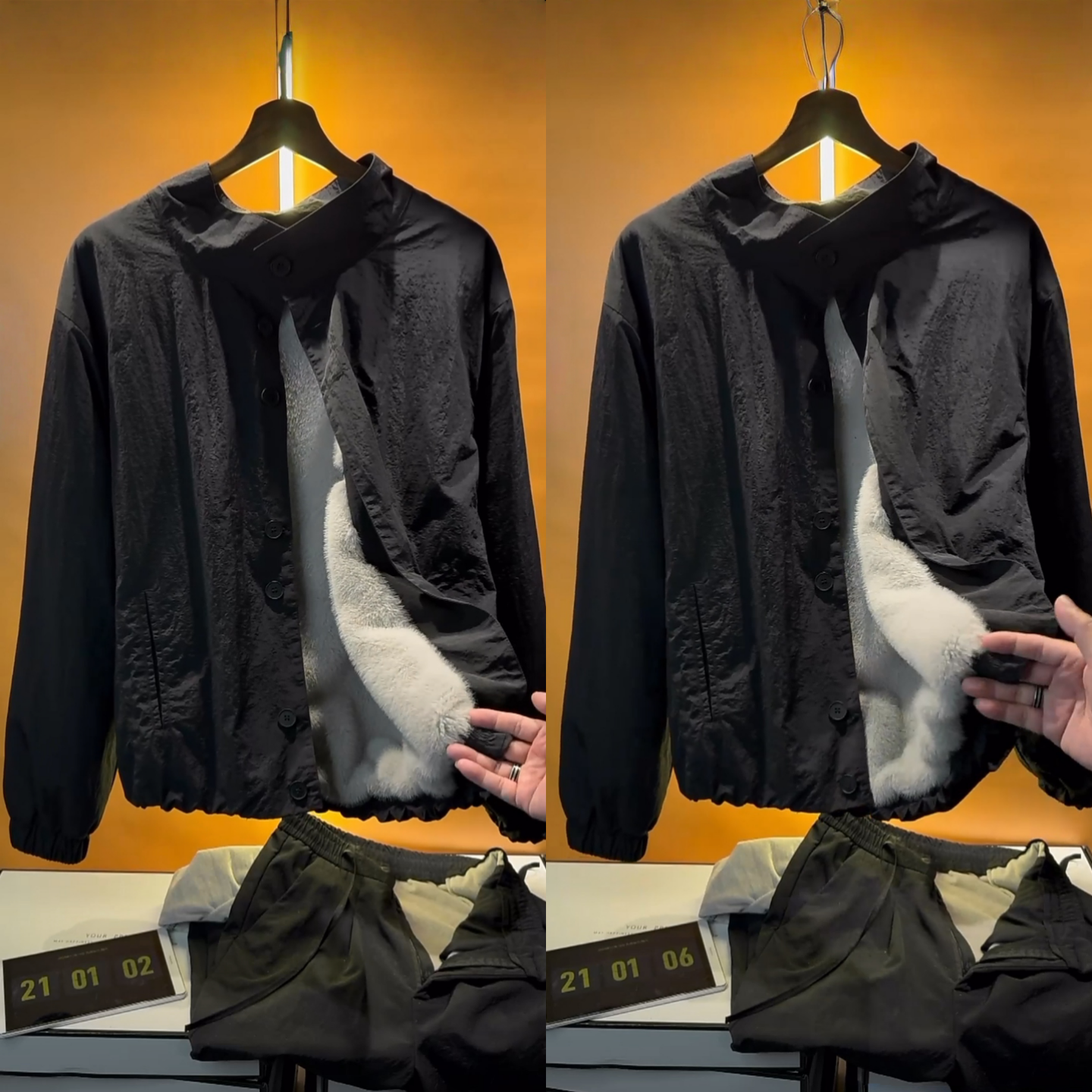 黑武士立领座山雕休闲夹克潮牌INS男士冬季韩版加绒外套高品质潮