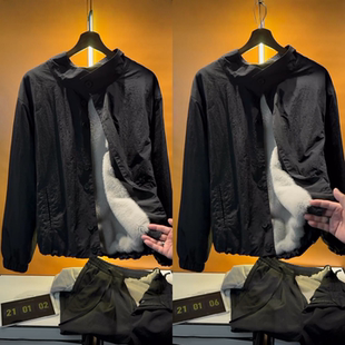 黑武士立领座山雕休闲夹克潮牌INS男士冬季韩版加绒外套高品质潮