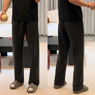 2025秋季高级感复古做旧直筒休闲裤男士简约百搭垂感运动卫裤男女