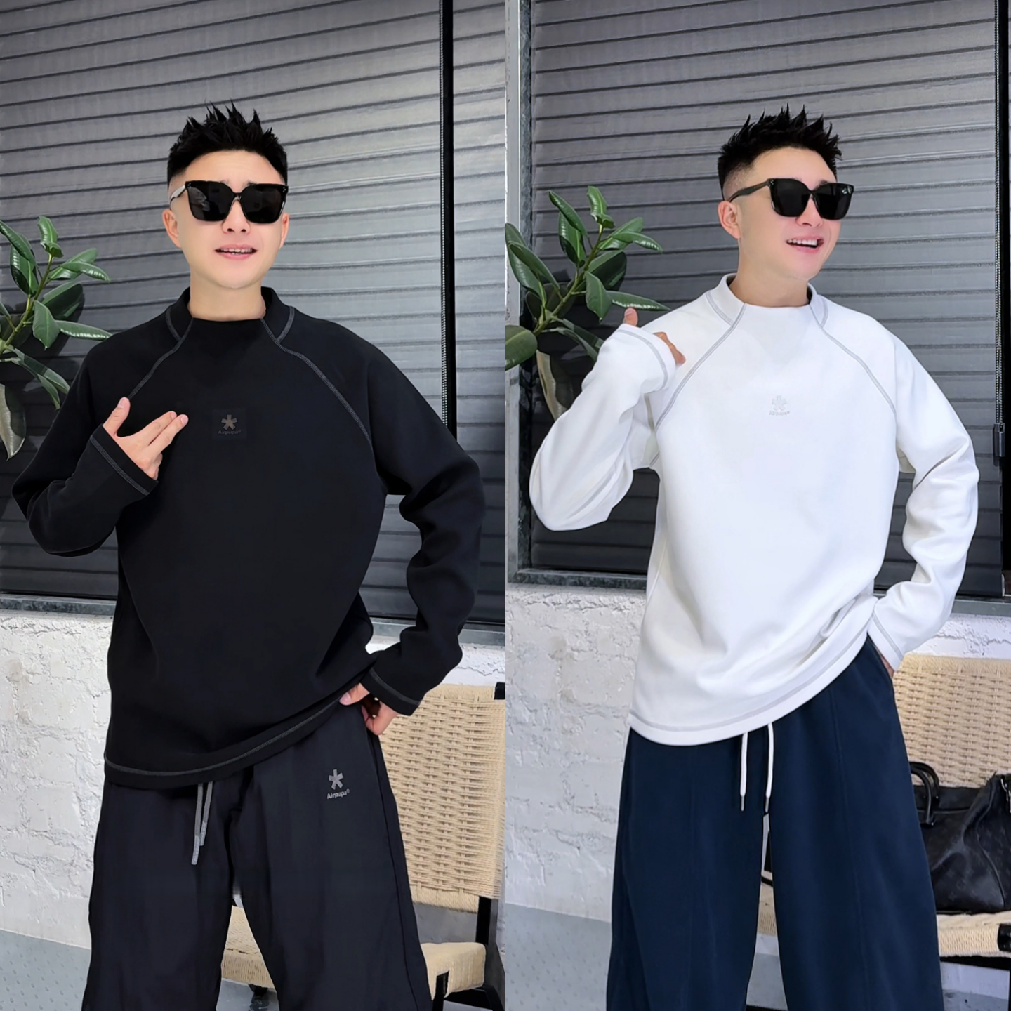 冬季新款明线设计款百搭打底衫