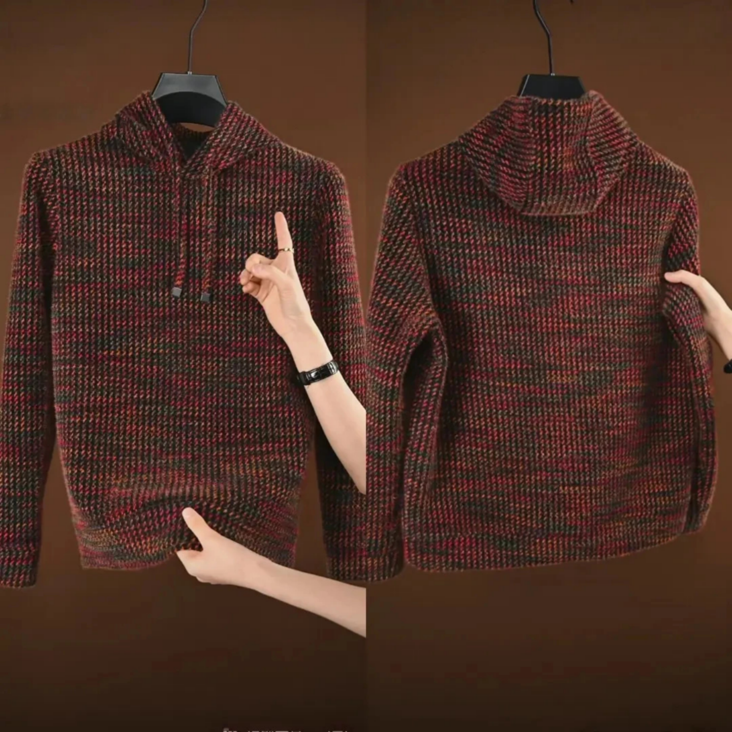 冬季高级感撞色舒适柔软男士卫衣