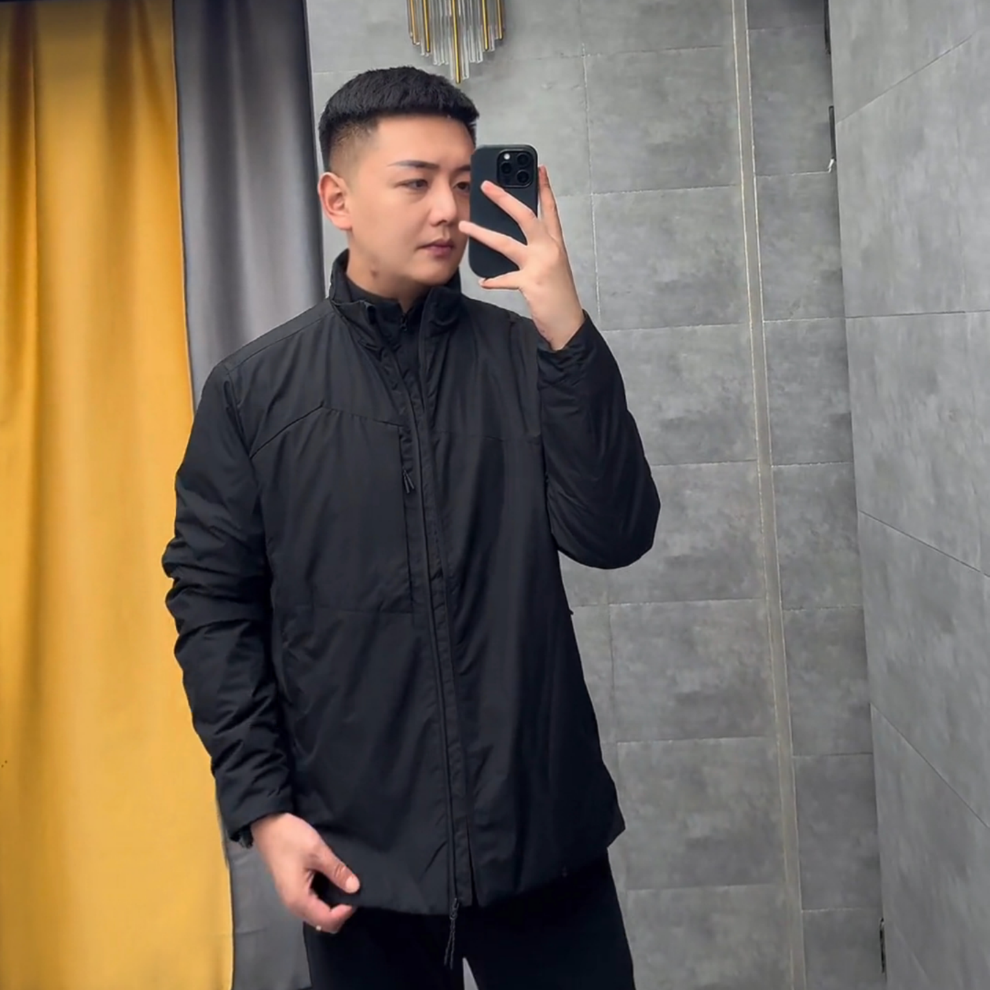 男士时尚休闲加棉保暖夹克