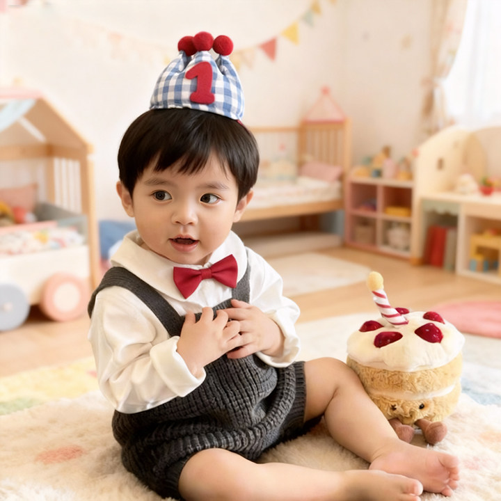 生日皇冠帽男女宝宝一周岁拍照头饰券后22.8元