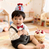 生日皇冠帽手工布艺男女宝宝一周岁拍照派对仪式 饰帽 感头饰氛围装