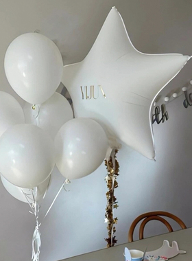 幻彩膜超大五角星气球爱心铝膜节日道具生日派对场景装饰ins布置