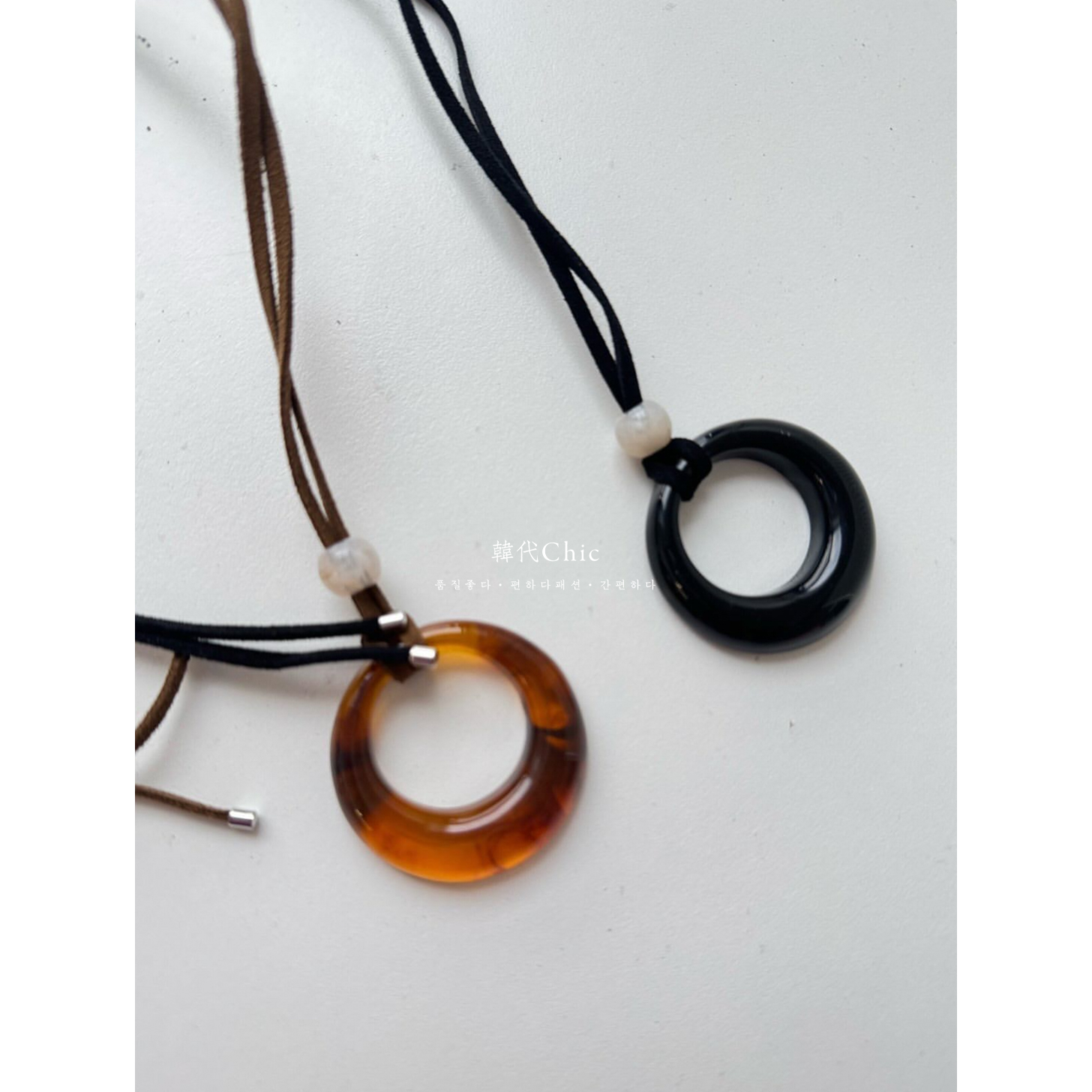 韩代Chic teping 设计师小众复古搭配有调性毛衣链圆环项链