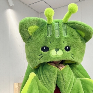 外星猫披风节日文创玩偶创意装饰心意摆件活动幸运公仔礼物