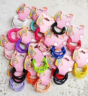 欧美 高弹力糖果色简约发绳公主发圈不伤发百搭皮筋结实头饰