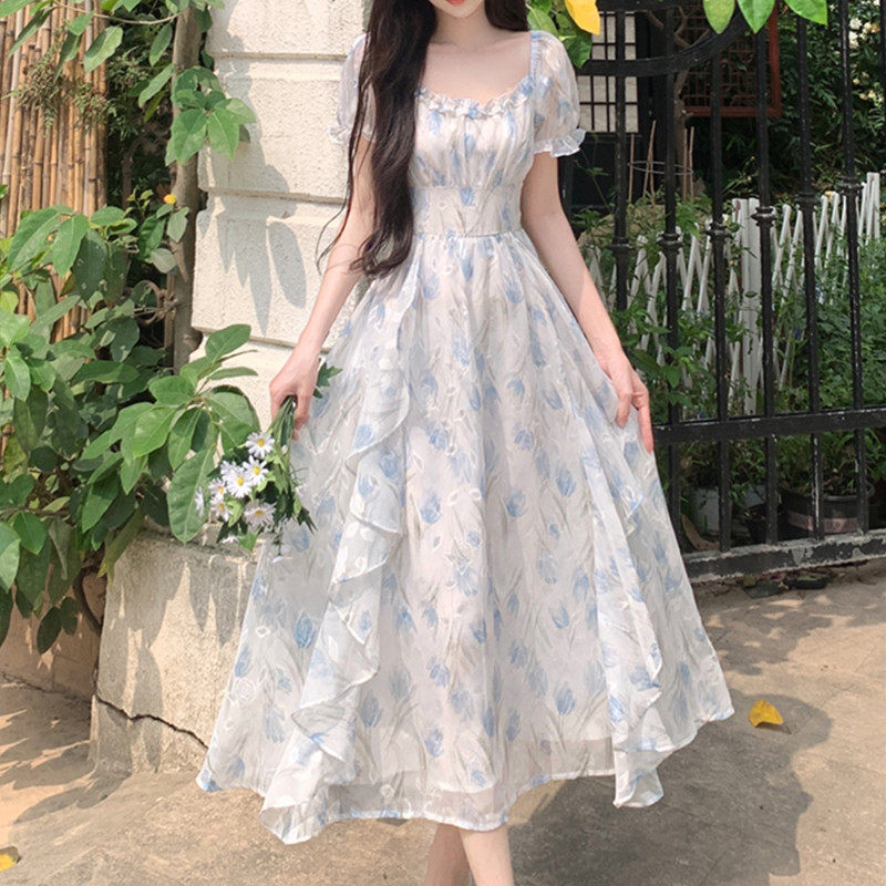 大尺码法式温柔仙女碎花