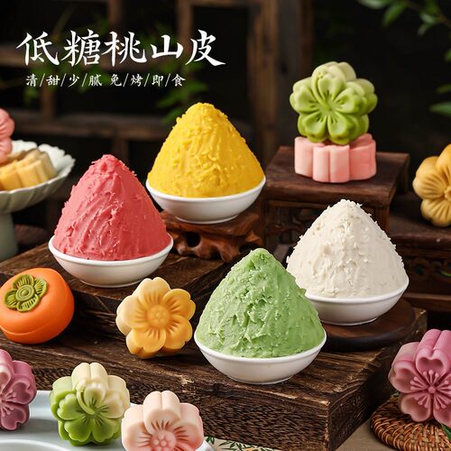 低糖牛奶抹茶桃山皮月饼皮