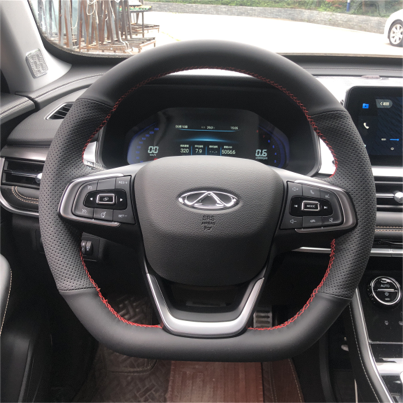 奇瑞瑞虎8鲲鹏专用手缝方向盘套 艾瑞泽GX瑞虎5X3X小蚂蚁全包把套