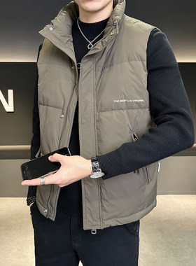 轻薄羽绒服男装2025年新款鸭绒马甲男士休闲外套冬季短款保暖男装