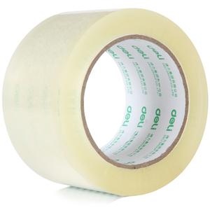 得力30325透明胶带封箱带仓库打包胶带60mm*100y不易断粘性强