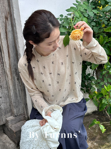蝴蝶结印花薄款Byturnns