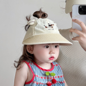宝宝帽子夏季 速干遮阳防晒透气空顶帽男女童出游大帽檐鸭舌帽 薄款