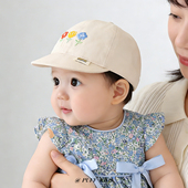 婴儿帽子春秋季 可爱花朵薄款 鸭舌帽小月龄男女宝宝遮阳软檐棒球帽