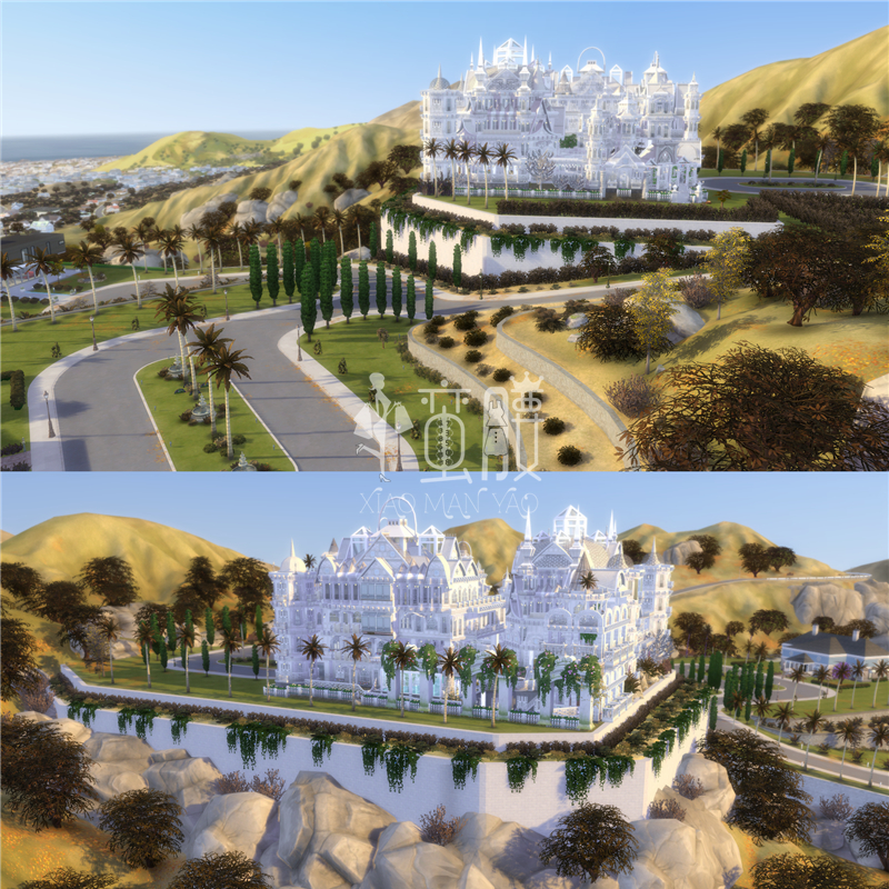 白 宫 模拟人生4原创房屋别墅豪宅thesims4大城堡nocc推荐origin