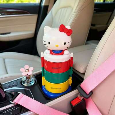 震惊!50周年限定HelloKitty收纳盒绝版三层KT中古收纳架旋转式