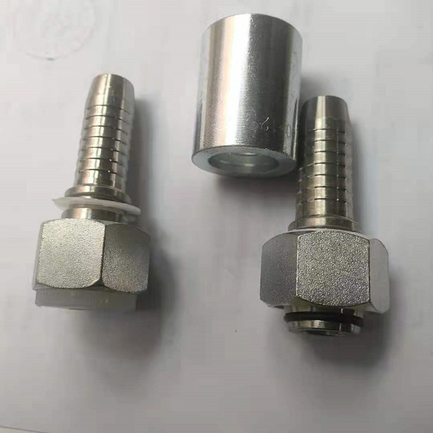 油管接头公制24度锥密封扣押式h型高压胶管接头轻型 重型卡套接头