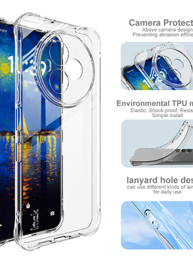 imak适用于TCL NXTPAPER 60Ultra 5G全包透明软套全包防摔软套气囊版手机镜头包裹保护防摔壳耐磨保护外套