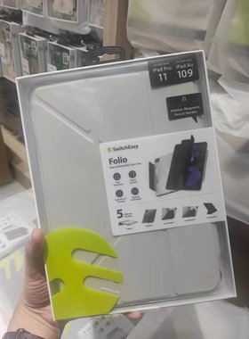 SwitchEasy适用苹果iPad Pro 2024 11/12.9/13英寸平板保护壳Air6/5/4(10.9英寸)翻盖保护套透明折叠支架皮套