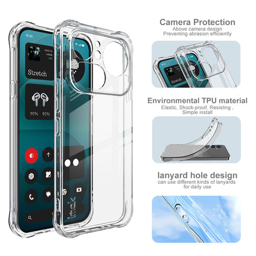 imak适用于Nothing phone4a Pro 5G全包防摔软套磁吸透明壳四角气囊版透明壳手机壳磨砂保护套耐磨保护外套