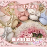 [Пятно] Немного круглый и яркий матовая хлопчатобумажная туфли лолита девочка милая мягкая девушка круглая голова лук