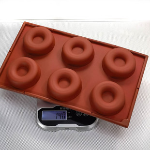 外贸6孔8孔粉色甜甜圈硅胶模具/矽胶蛋糕面包圈松饼-布丁软模