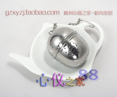 带放置瓷盘煮茶滤球不锈钢欧洲
