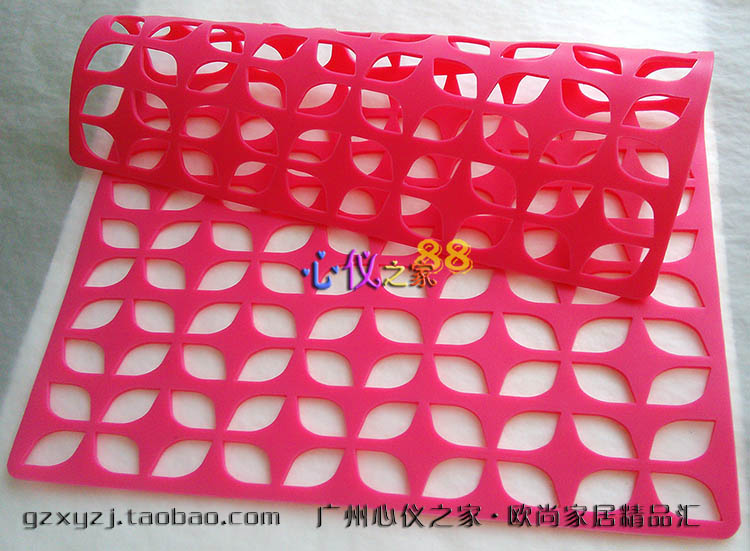 欧贸硅胶多镂空餐具沥水杯垫餐垫