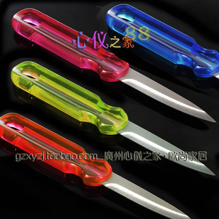 欧洲原单3寸刃具不锈钢多色柄水果刀带鞘削皮刀paring小刀雕刻刀