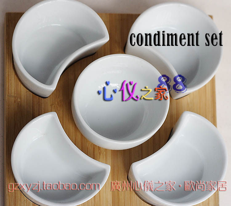 欧洲原单白瓷味碟组合套装