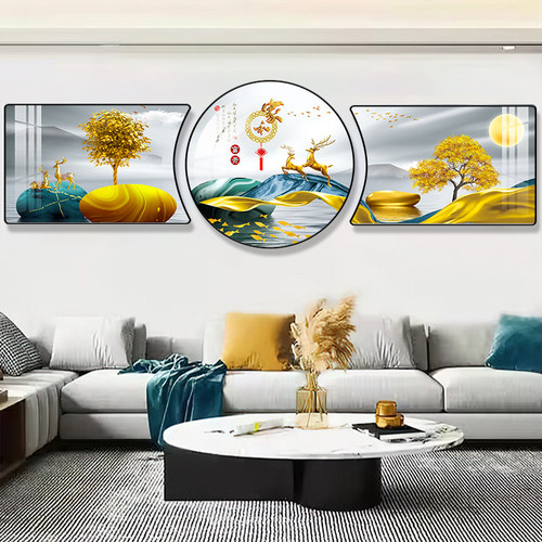 客厅新中式高档新款家和装饰画