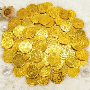 十字架塑料金币海盗仿真货币游戏筹码 币寻宝藏游戏道具儿童玩具币