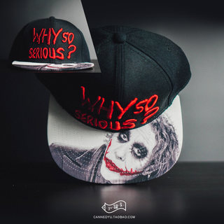 语罐头Clown小丑漫画蝙蝠侠平沿帽batman棒球帽Joker嘻哈帽漫威DC