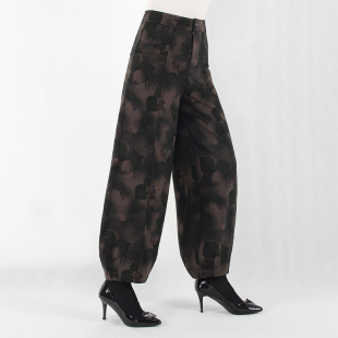 天香缘秋冬高腰休闲阔腿灯笼裤女裤九分裤花苞广场水兵舞裤8218