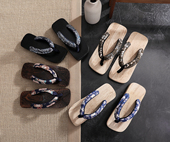 夏季 方头桐木人字木屐鞋 防滑厚底 2024 无油漆木拖鞋