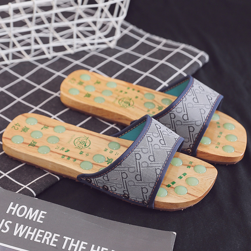 2023 夏季 镶嵌按摩男士木屐 防滑耐磨木鞋 情侣居家木拖鞋,流行男鞋,一字拖,淘宝优惠券,粉丝福利购,淘宝优惠卷