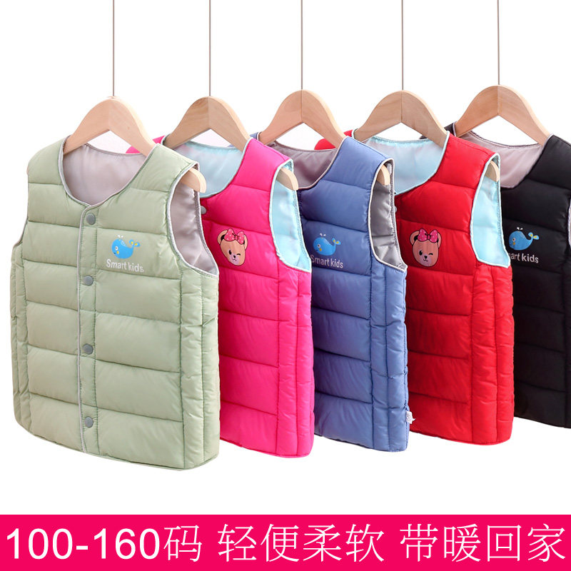 儿童羽绒棉马甲棉背心小孩秋冬