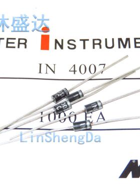 IN4007(100个装)整流二极管1N4007 1A1200V直插二极管大功率lN