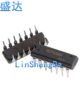 HD7438P 直插DIP14 四2输入与非门IC芯片配单配套 7438 直插
