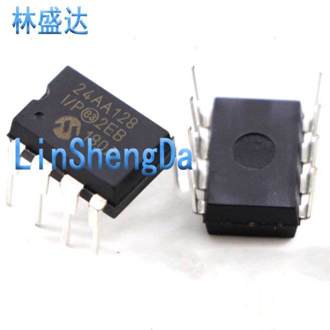 24AA128 I/P DIP8电器件控制器单片机集成电路处理器芯片bom配单
