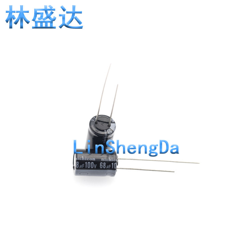 全新优质直插电解电容 100V68UF ±20% 体积10*13mm(10只)
