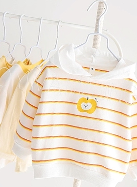 2026新款春秋帅气潮男童条纹亲子上衣宝宝洋气小童卫衣婴幼儿童装