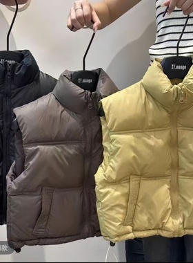 原版实体店品质】2亲子026新款韩版秋冬儿童棉马甲中大童加厚立领